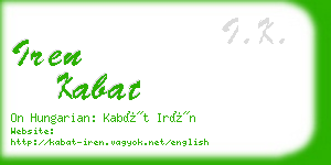 iren kabat business card